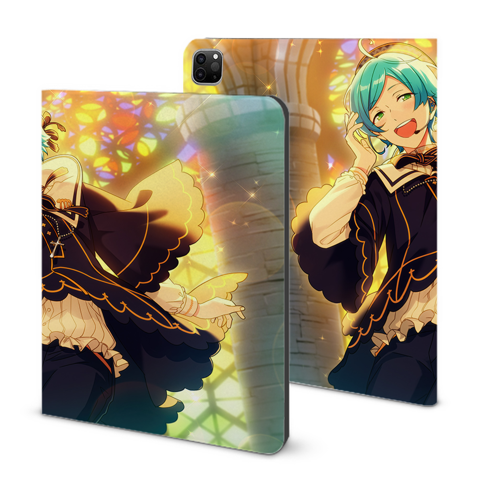 （画像用） あんさんぶるスターズ! Ensemble Stars IPad ケース ブック型 PUレザー TPU 耐衝撃 軽量 薄型 ペン収納なし 全面保護 IPad 各モデル対応